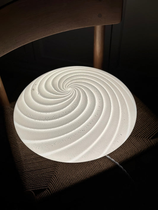 Vintage Murano Swirl Plafond m. Sølvflager