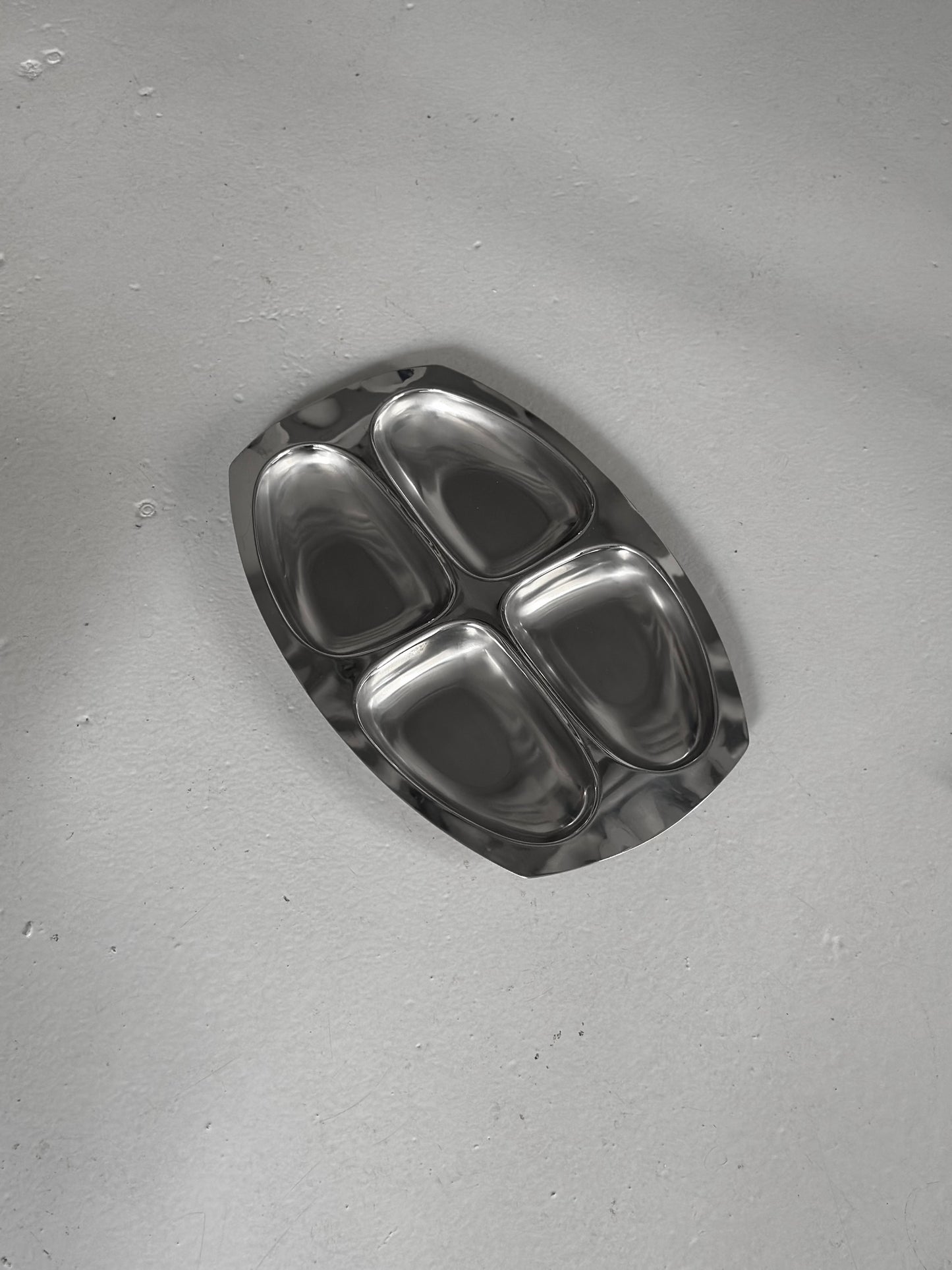 Italiensk Vintage Stål Fad #5