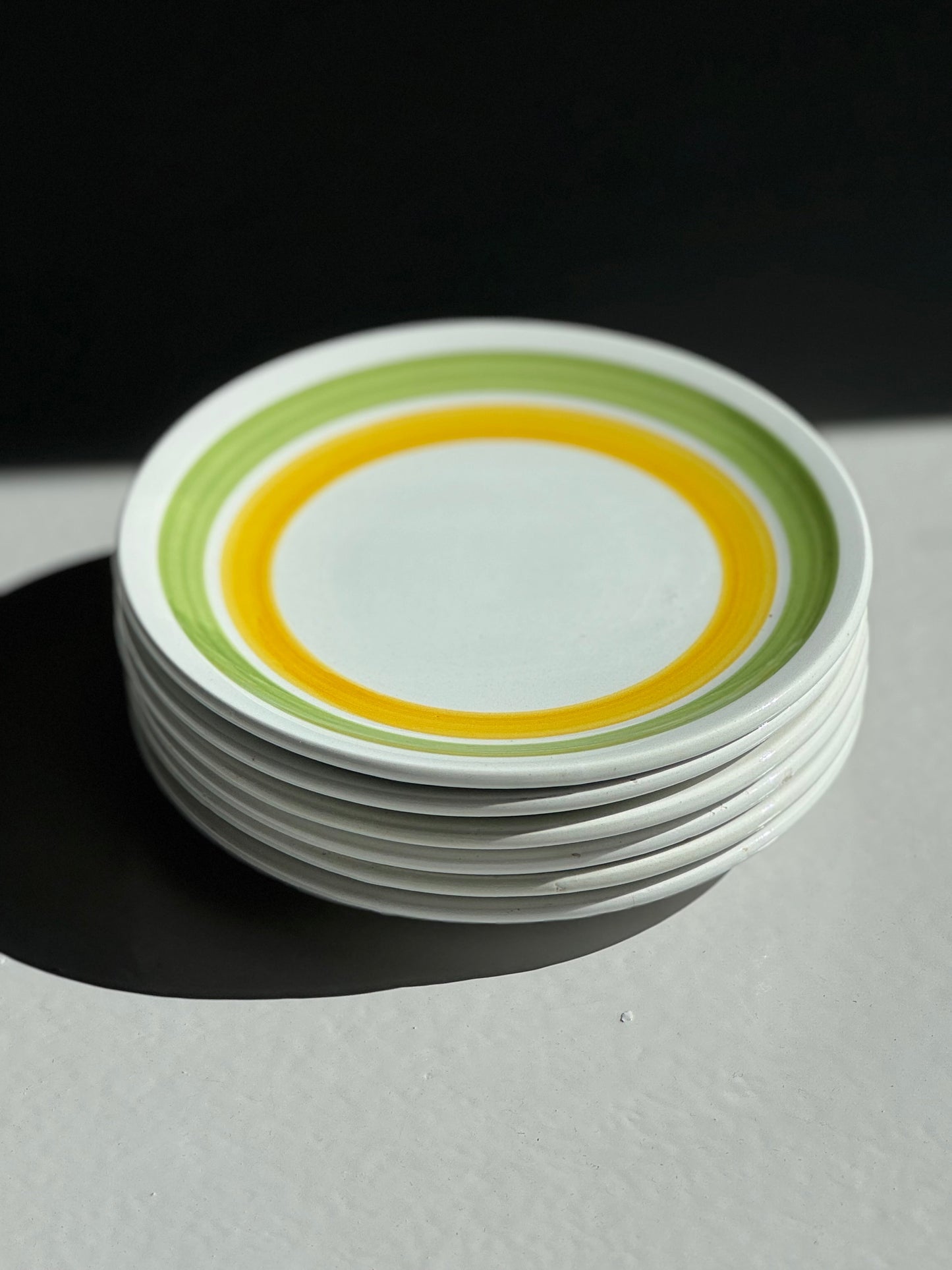 Gul/Grønne Frokost Tallerkener