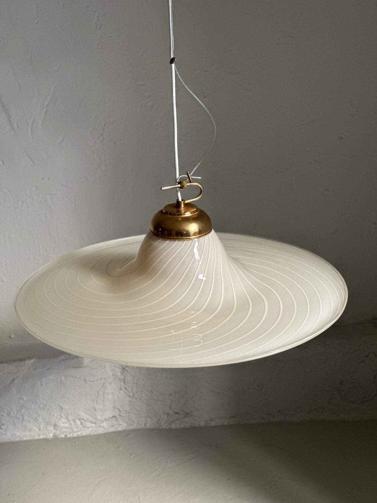 Cremefarvet Vintage Murano Pendel