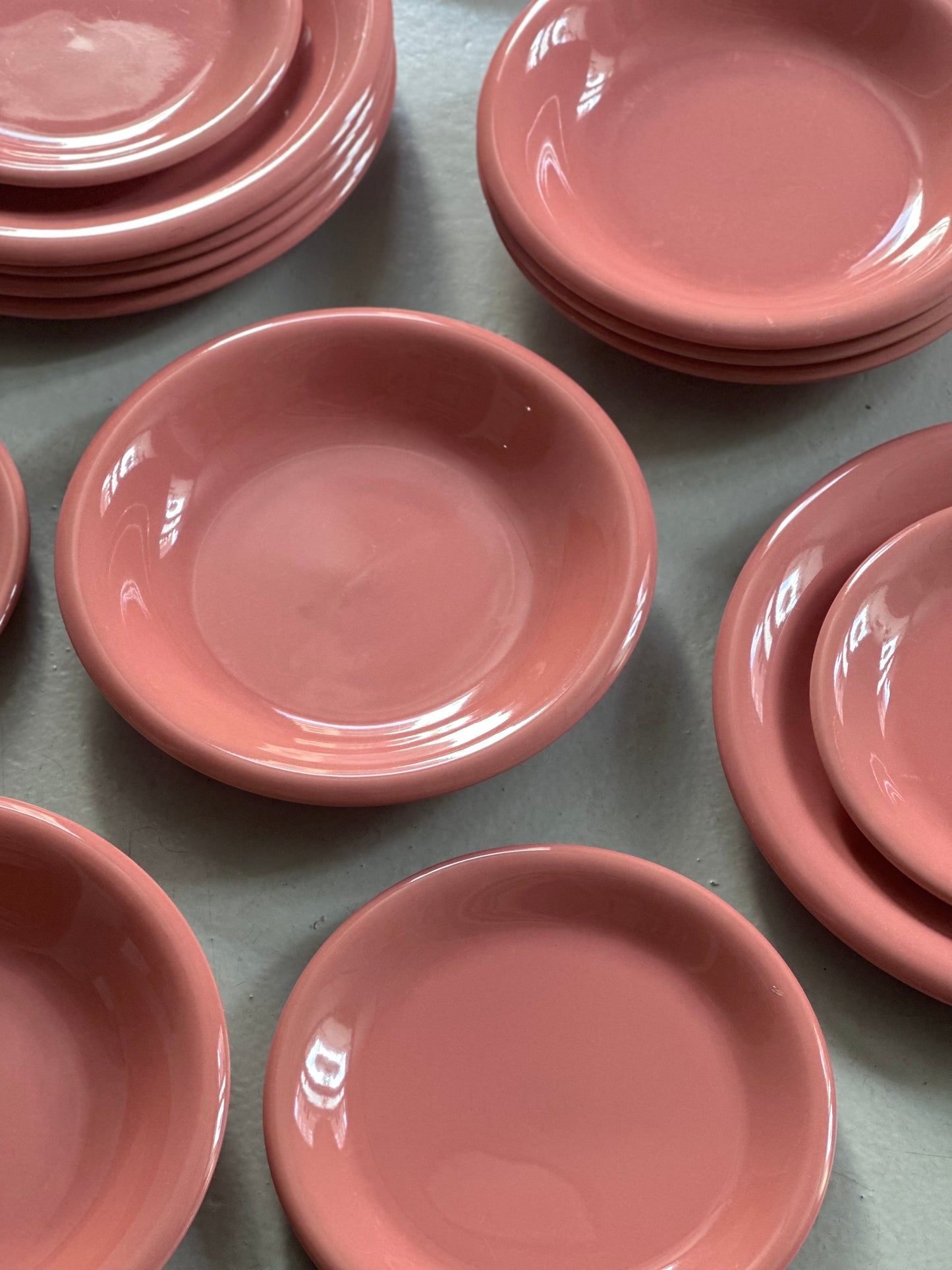 Chunky Lyserøde Tallerkener