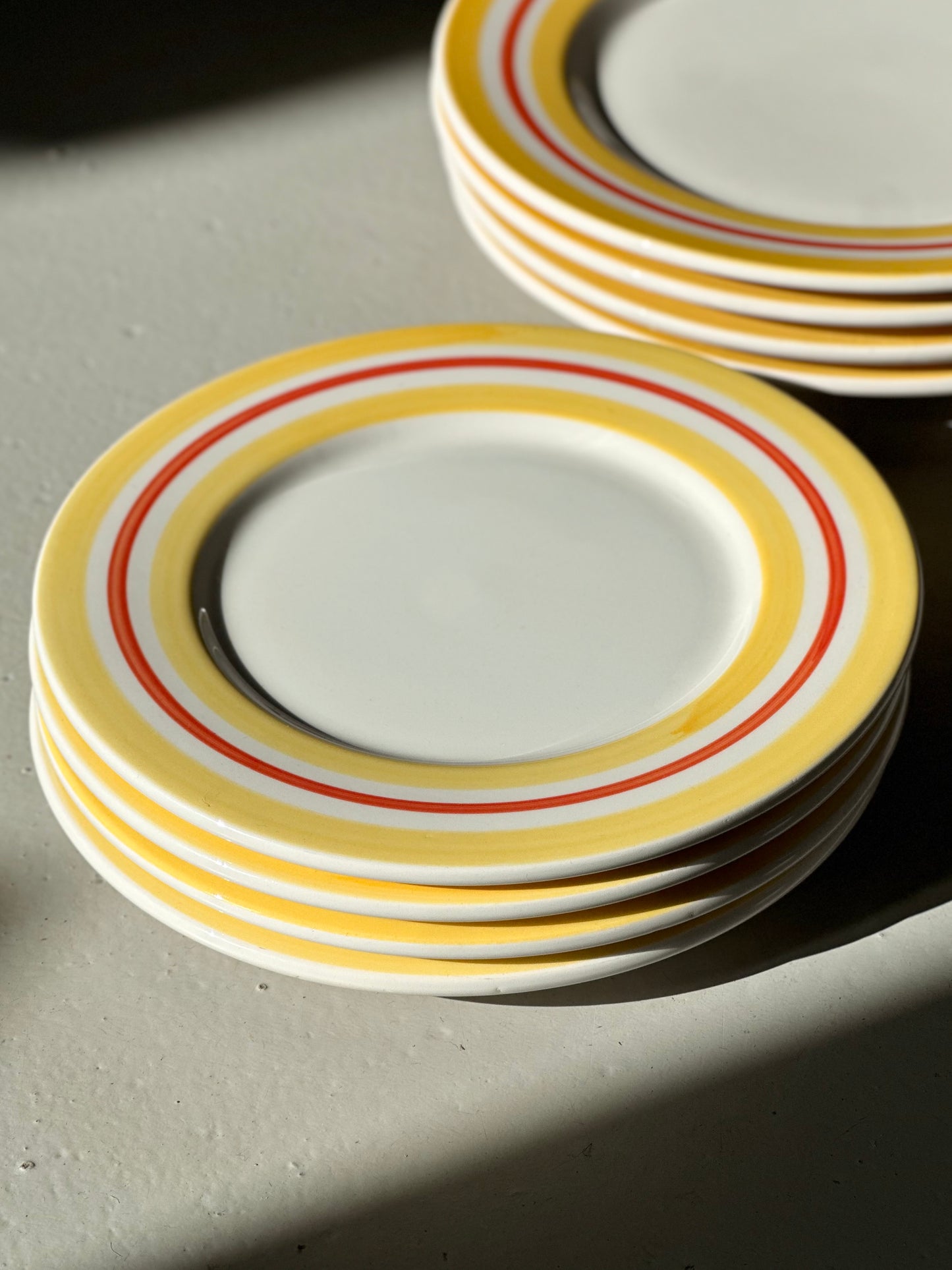 Italienske Gule/Røde Tallerkener