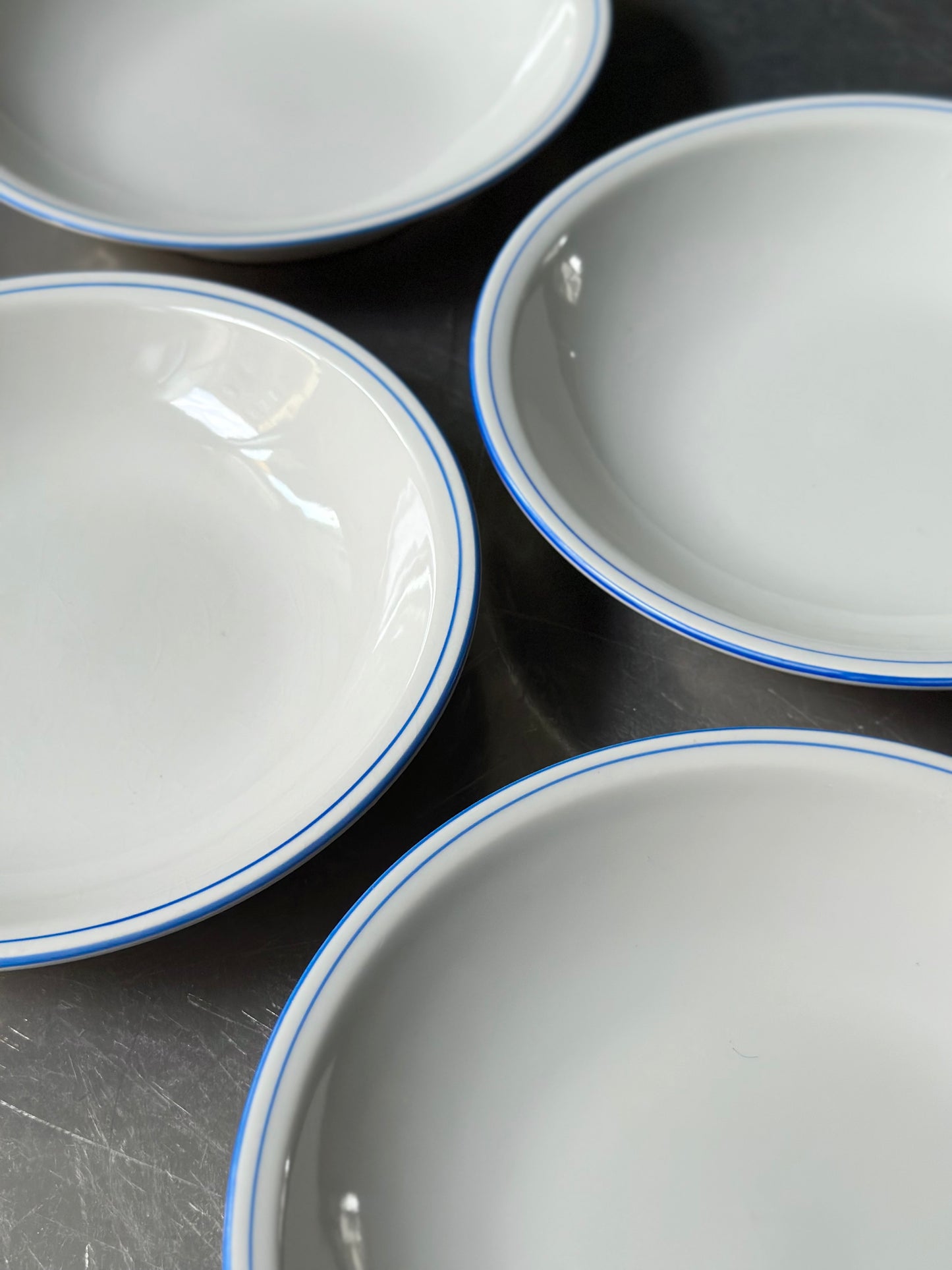 Vintage Bistro Stel - Blå Dobbeltkant