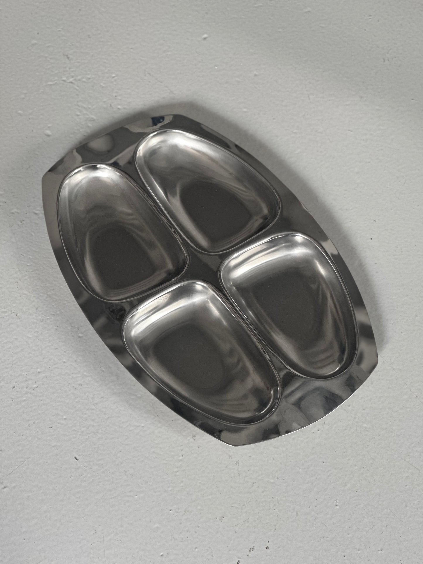 Italiensk Vintage Stål Fad #5