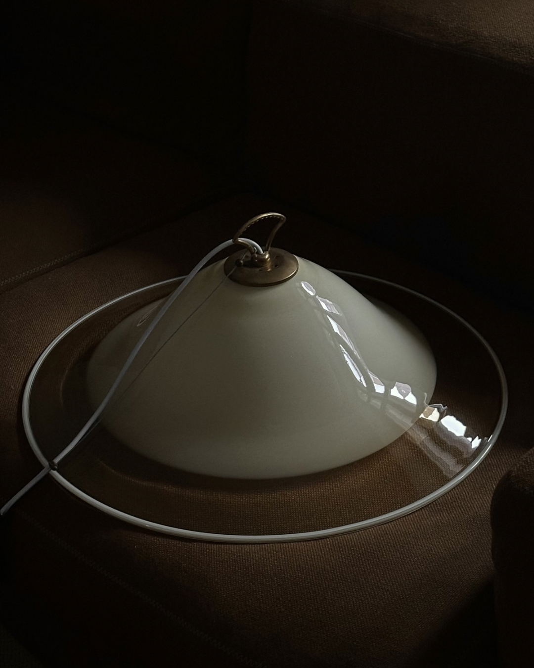 Vintage Murano Pendel - Creme