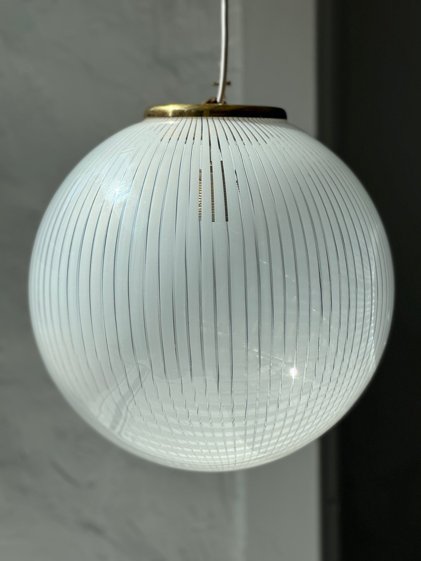 Stribet Vintage Murano Pendel