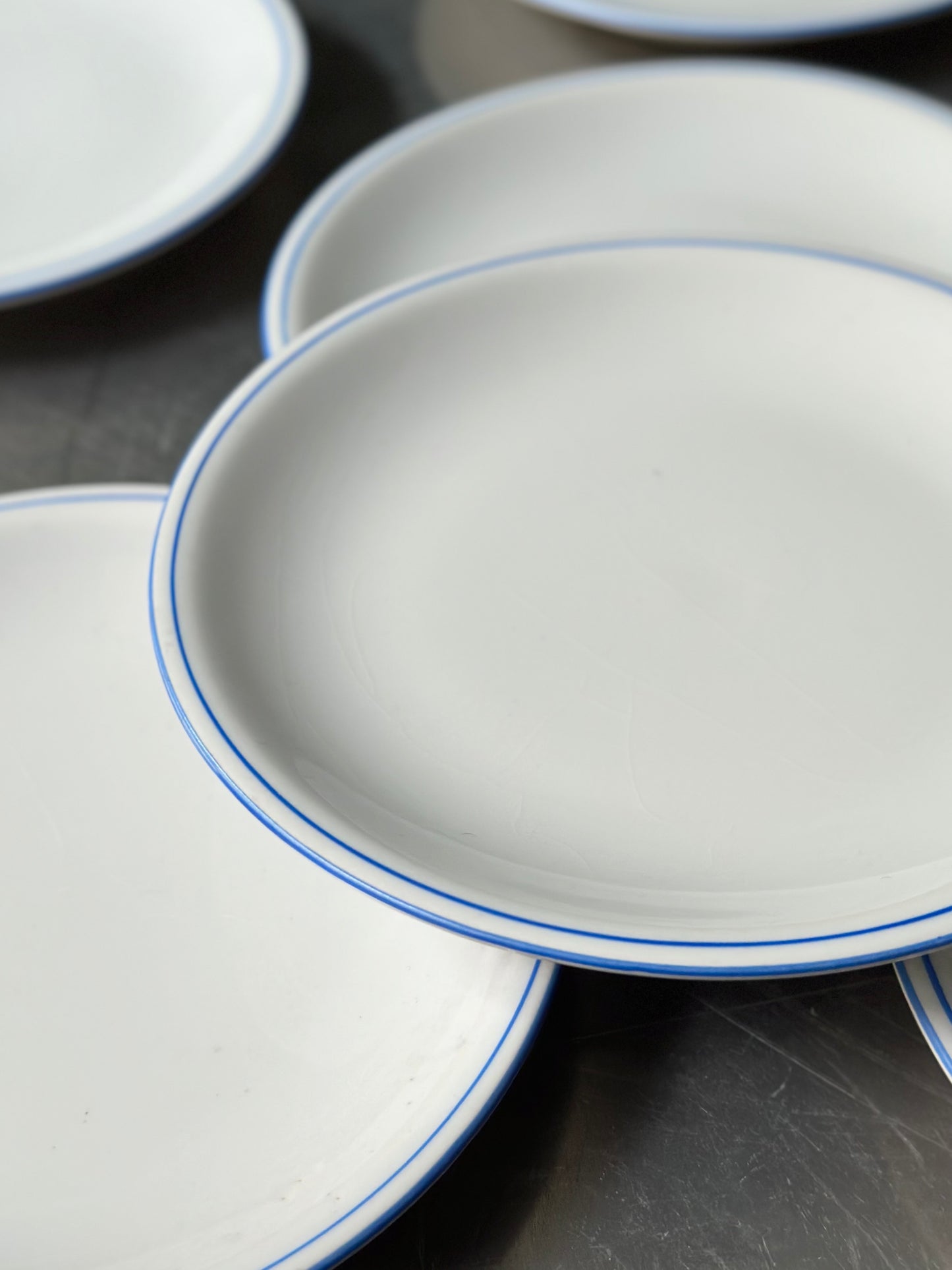 Vintage Bistro Stel - Blå Dobbeltkant