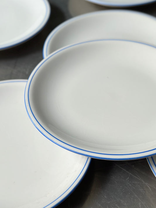 Vintage Bistro Stel - Blå Dobbeltkant