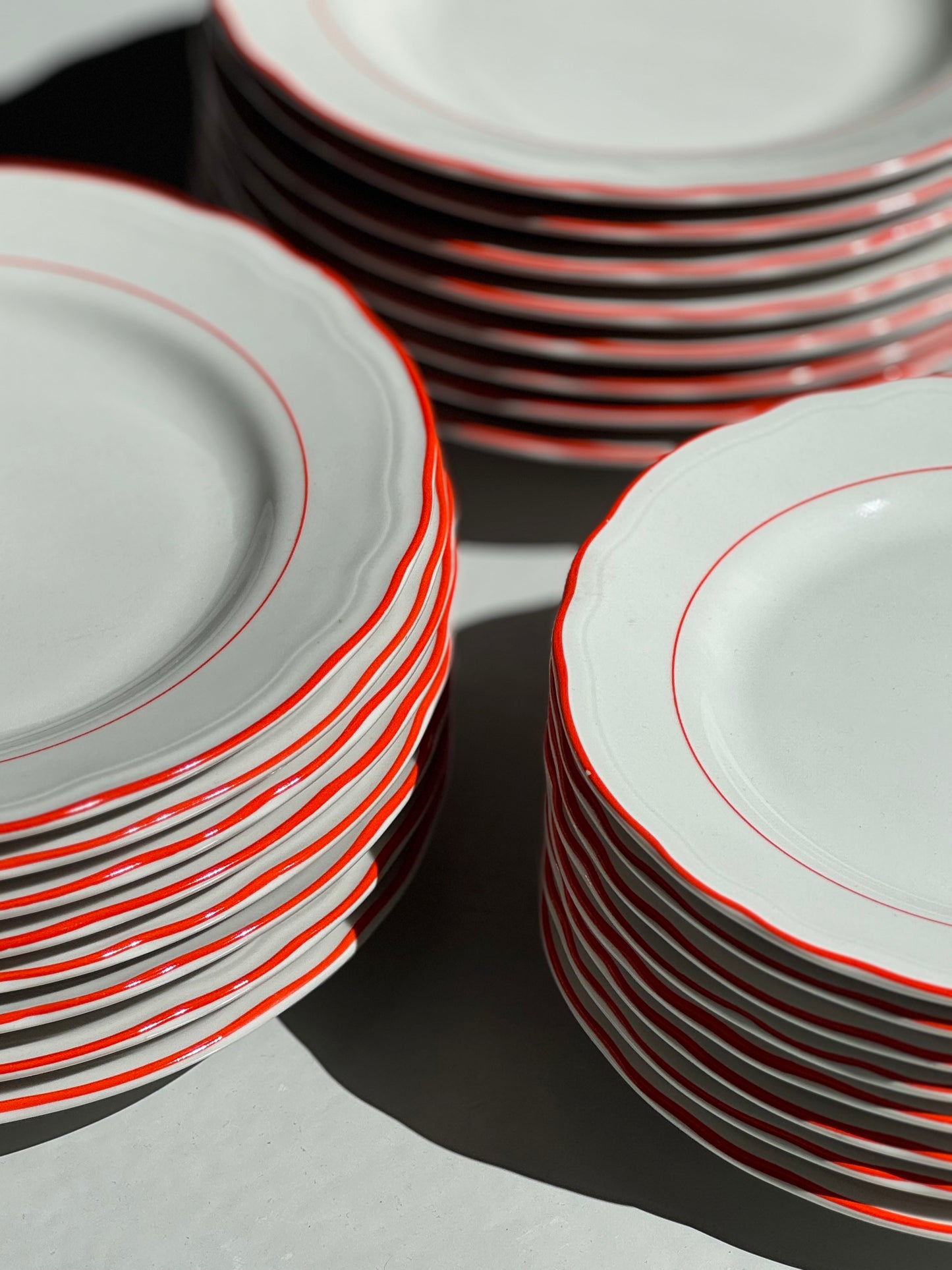 Vintage Bistro Tallerkener - Rød