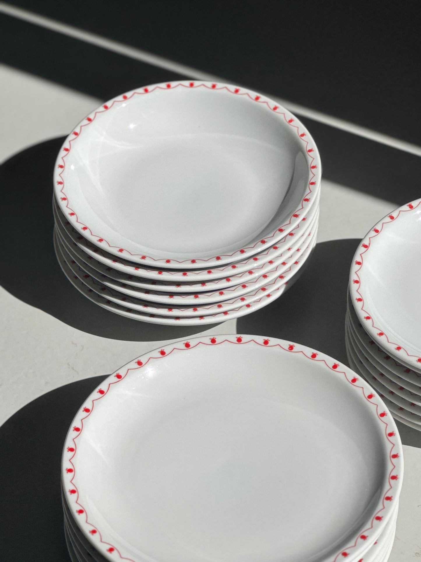 Vintage Æble-Bistro Tallerkener