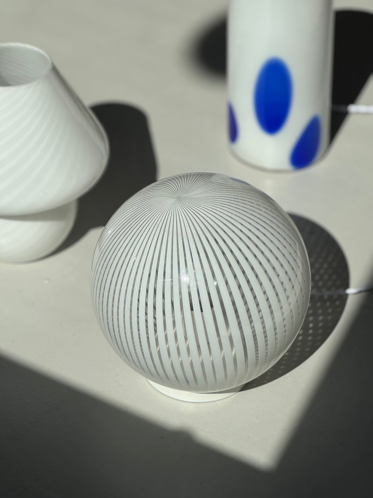 Stribet Vintage Murano Bordlampe