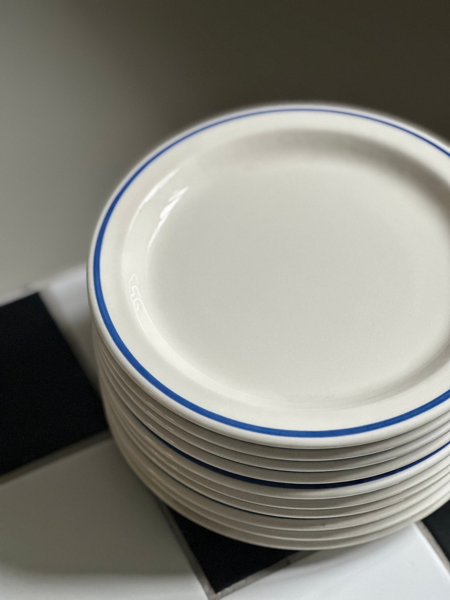Vintage Bistro Stel - Blå Kant
