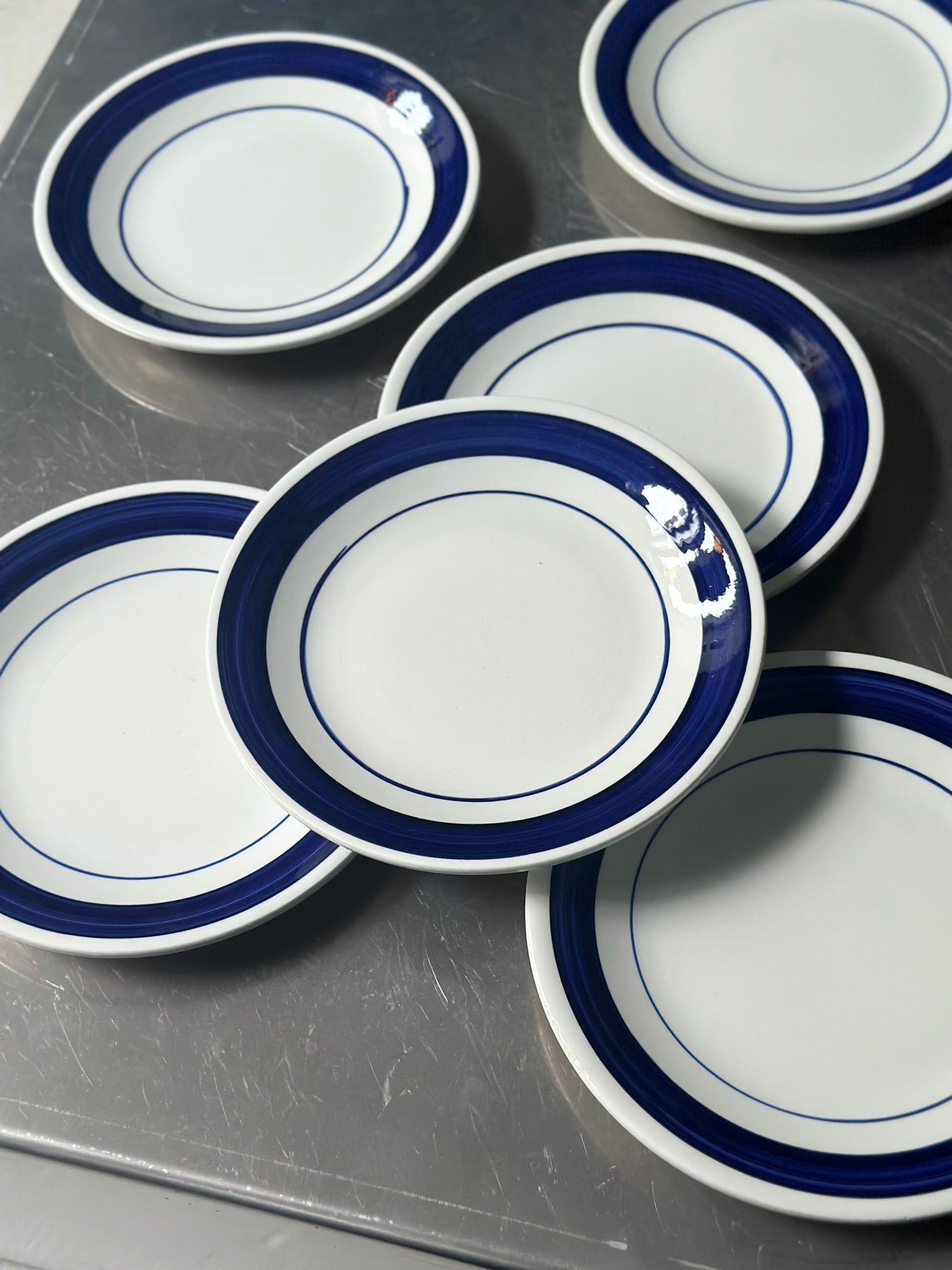 Blåt Italiensk Vintage Bistro Stel