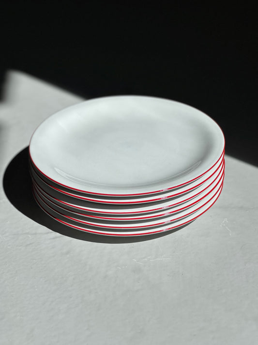 Vintage Bistro Middagstallerkener - Rød