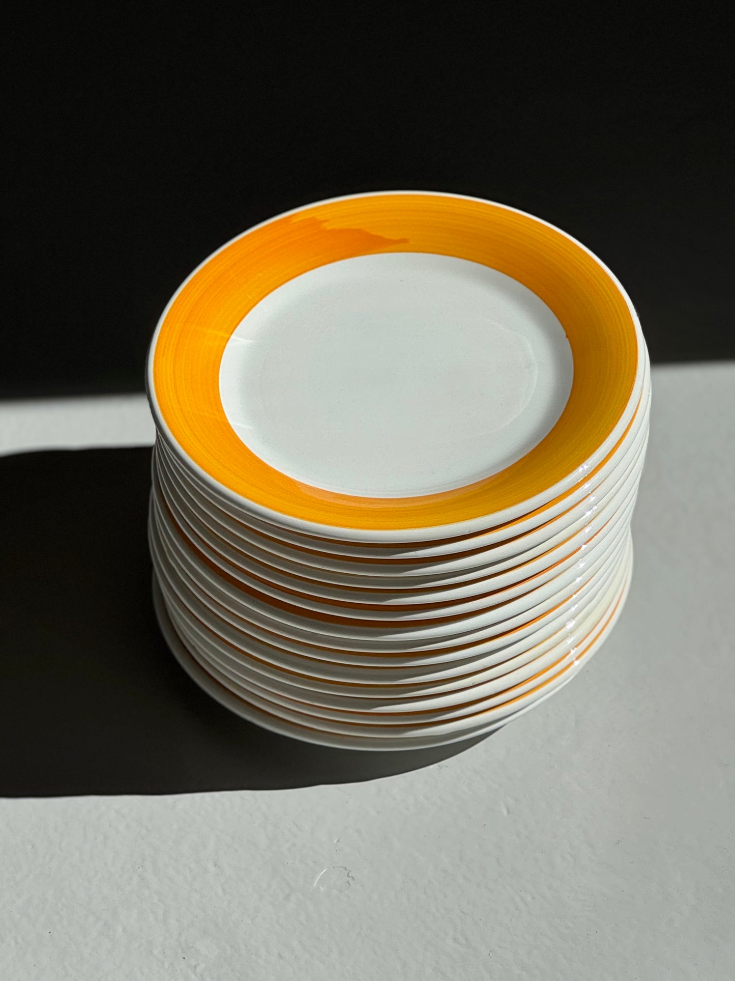 Italienske Vintage Tallerkener - Orange