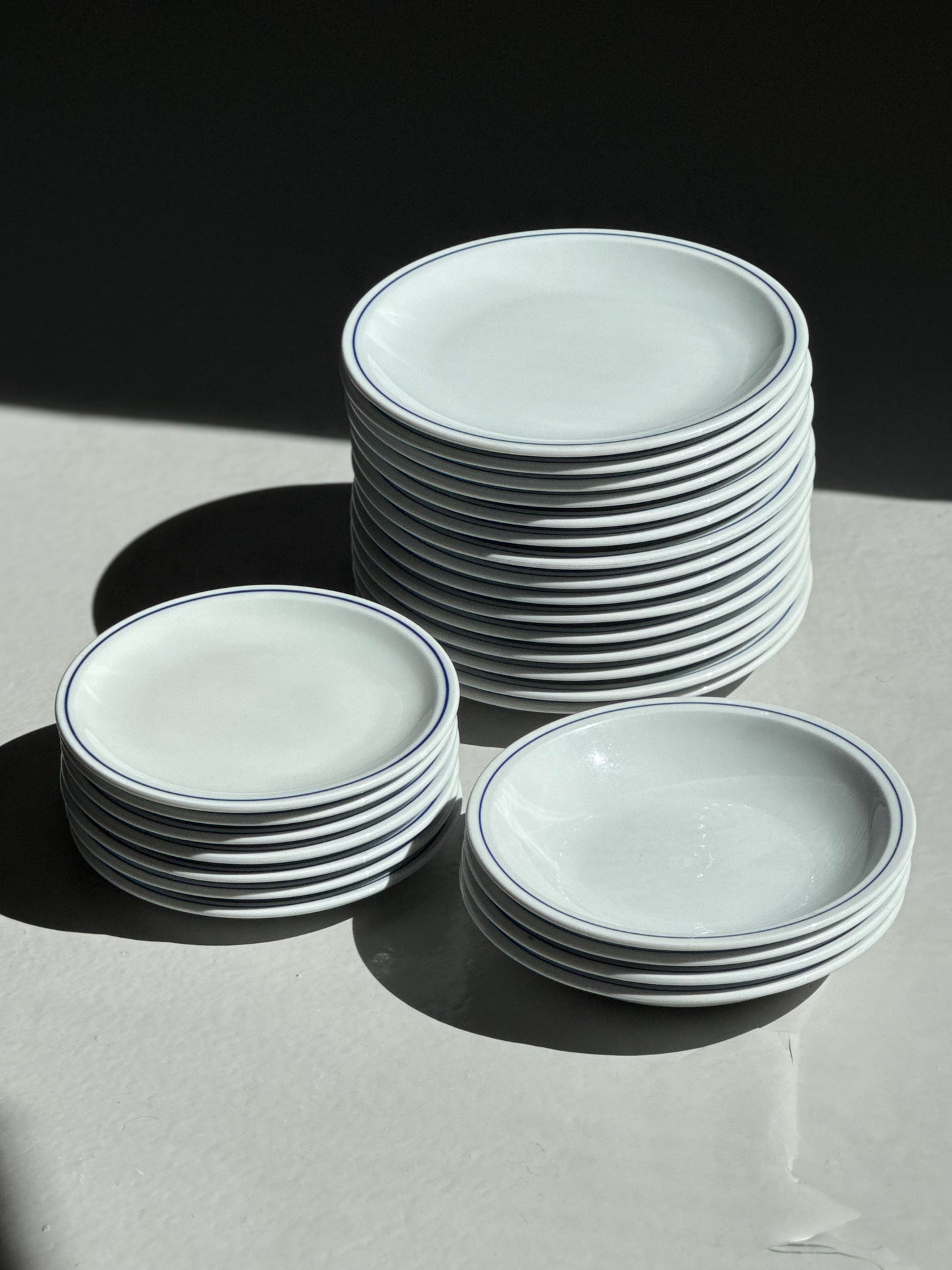 Vintage Bistro Stel - Blå Kant