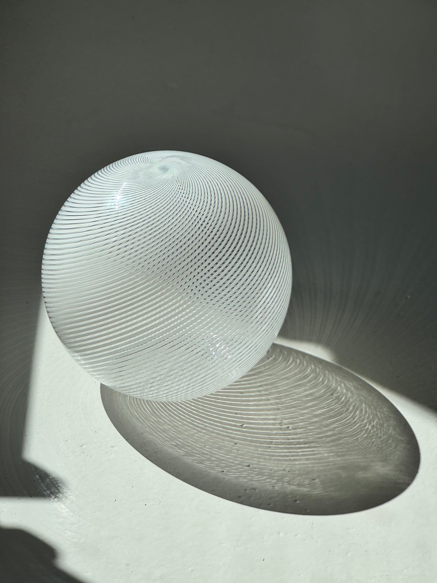 Vintage Murano Swirl Pendel - Krom Ophæng