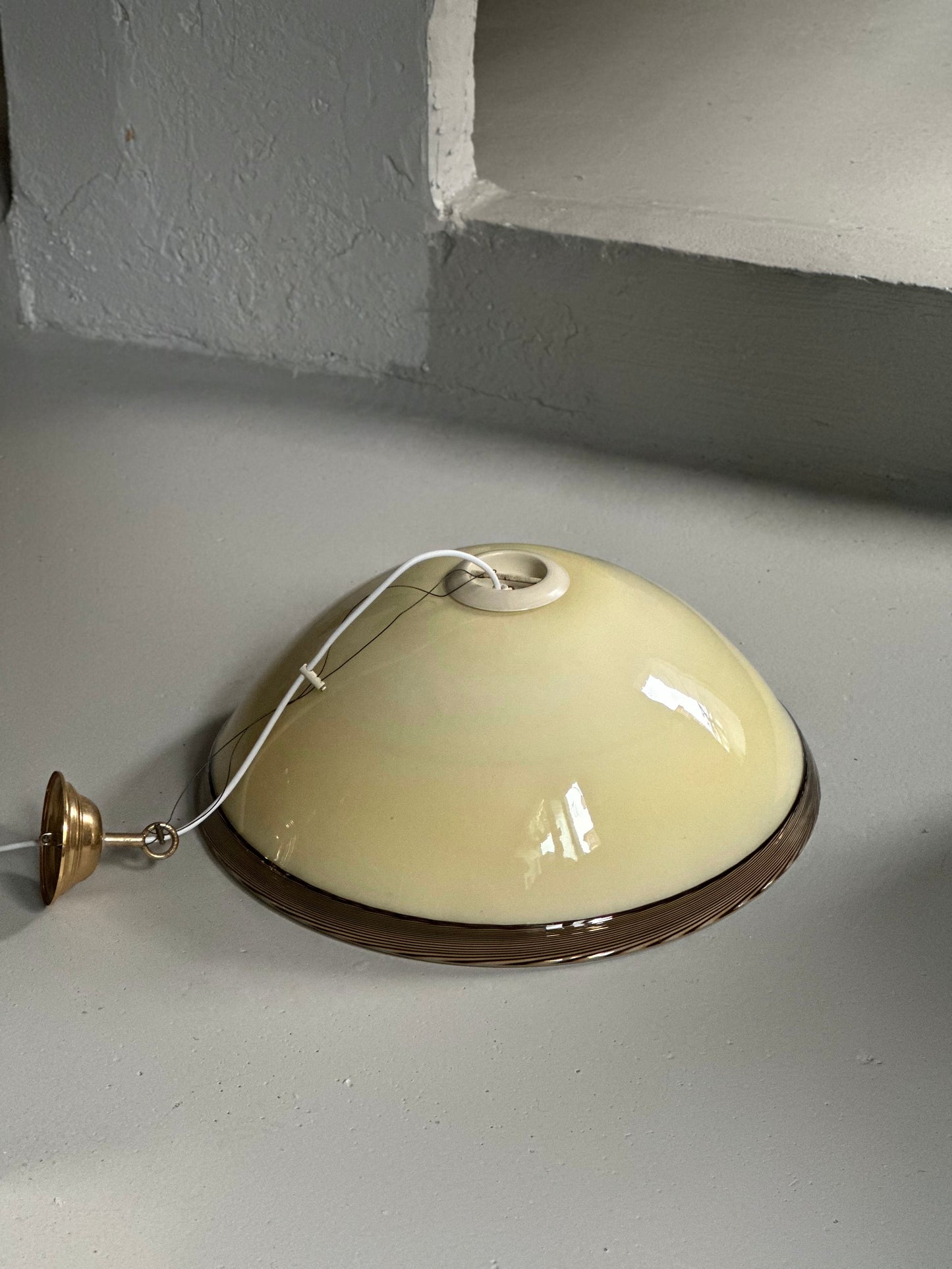 Vintage Murano Pendel - Creme