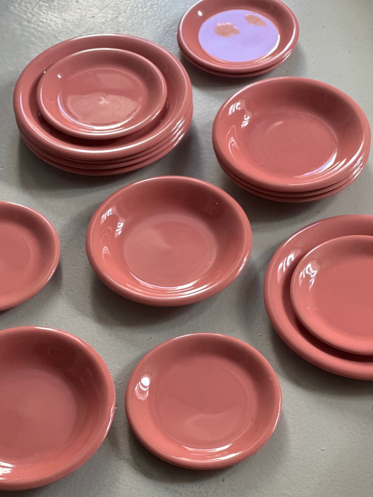 Chunky Lyserøde Tallerkener
