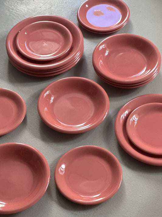 Chunky Lyserøde Tallerkener