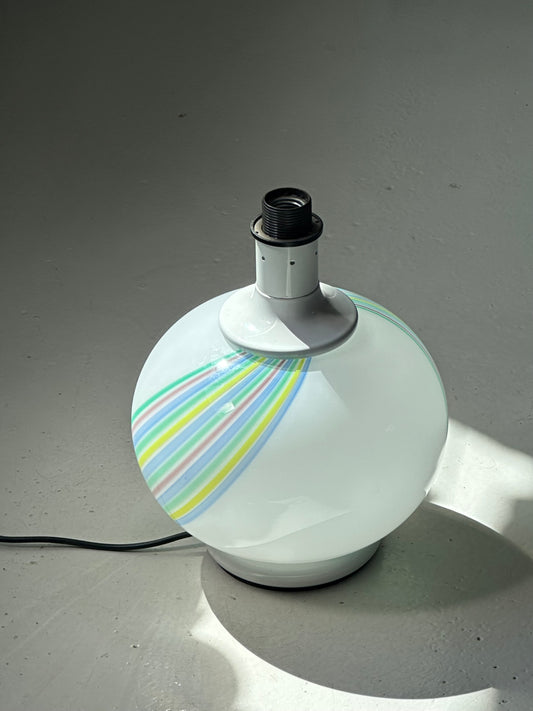 Vintage Murano Rainbow Swirl Bordlampe