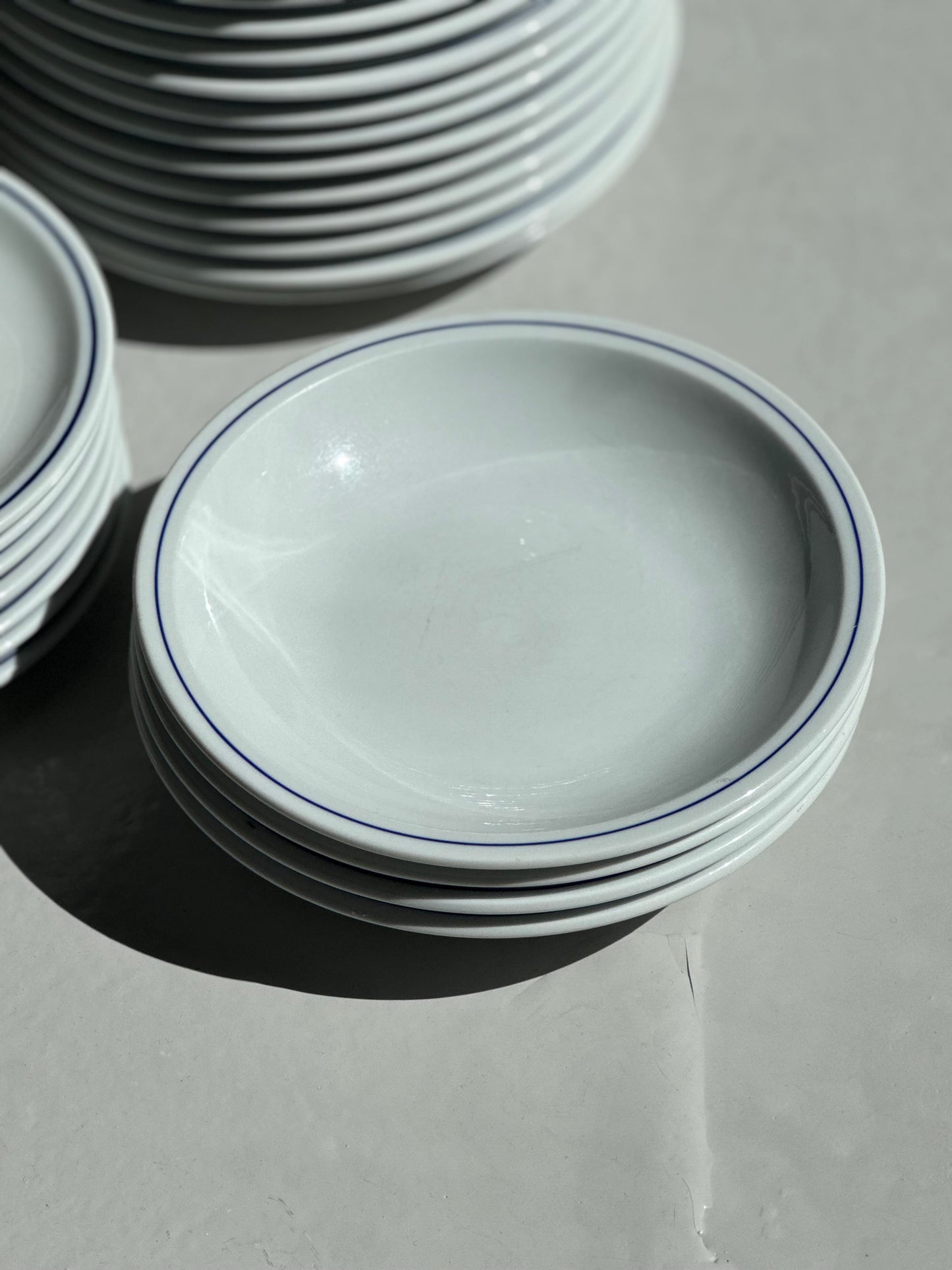 Vintage Bistro Stel - Blå Kant