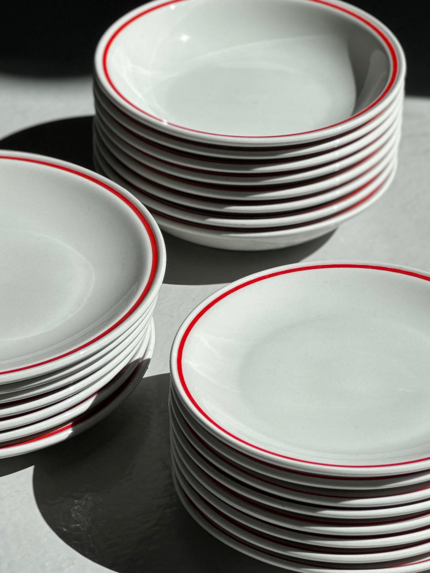 Italienske Bistro Tallerkener - Rød