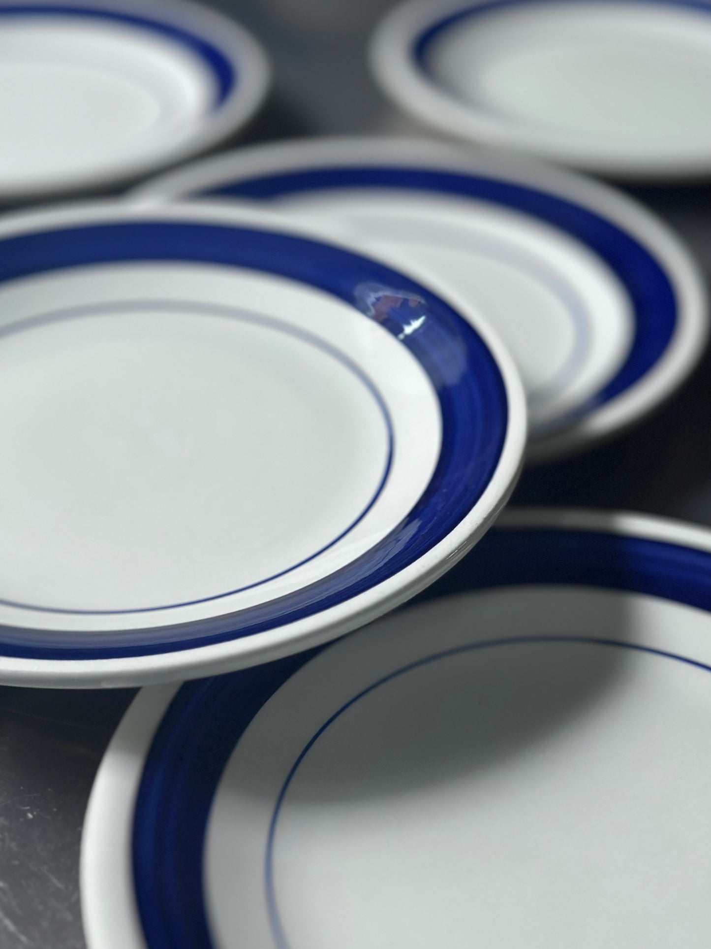 Blåt Italiensk Vintage Bistro Stel