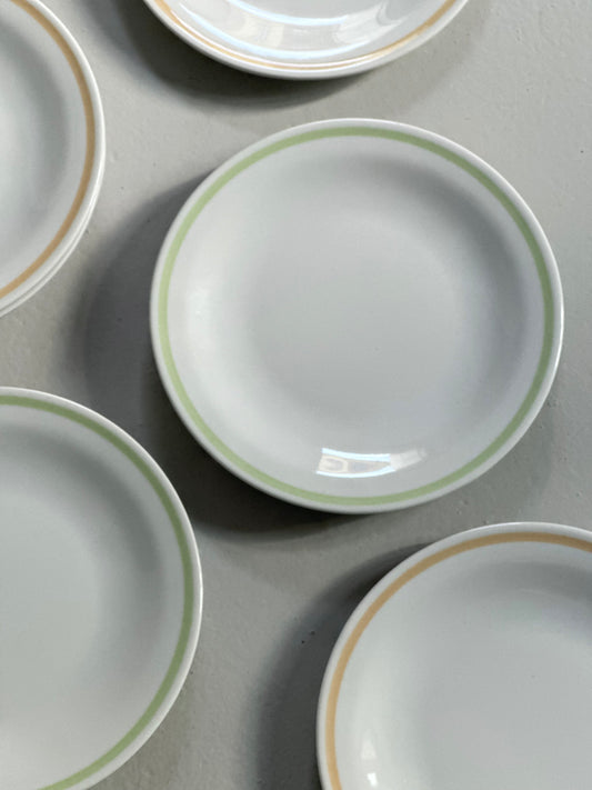 Italienske Bistro Tallerkener - Grøn/Gul