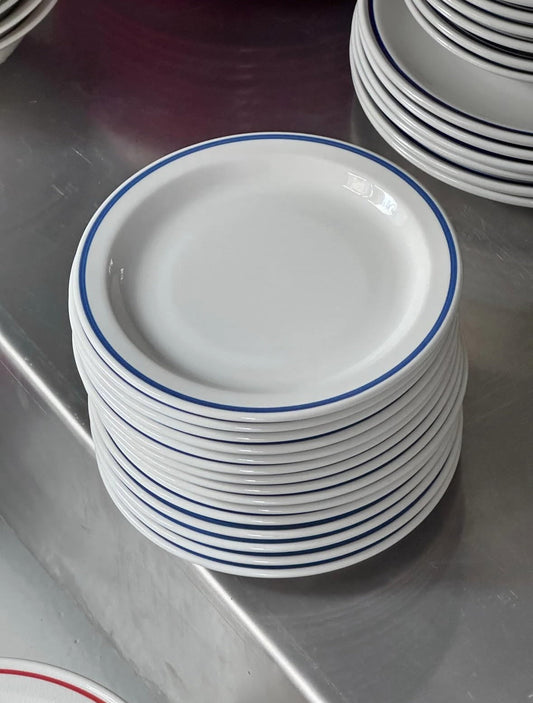 Vintage Bistro Stel - Blå Kant