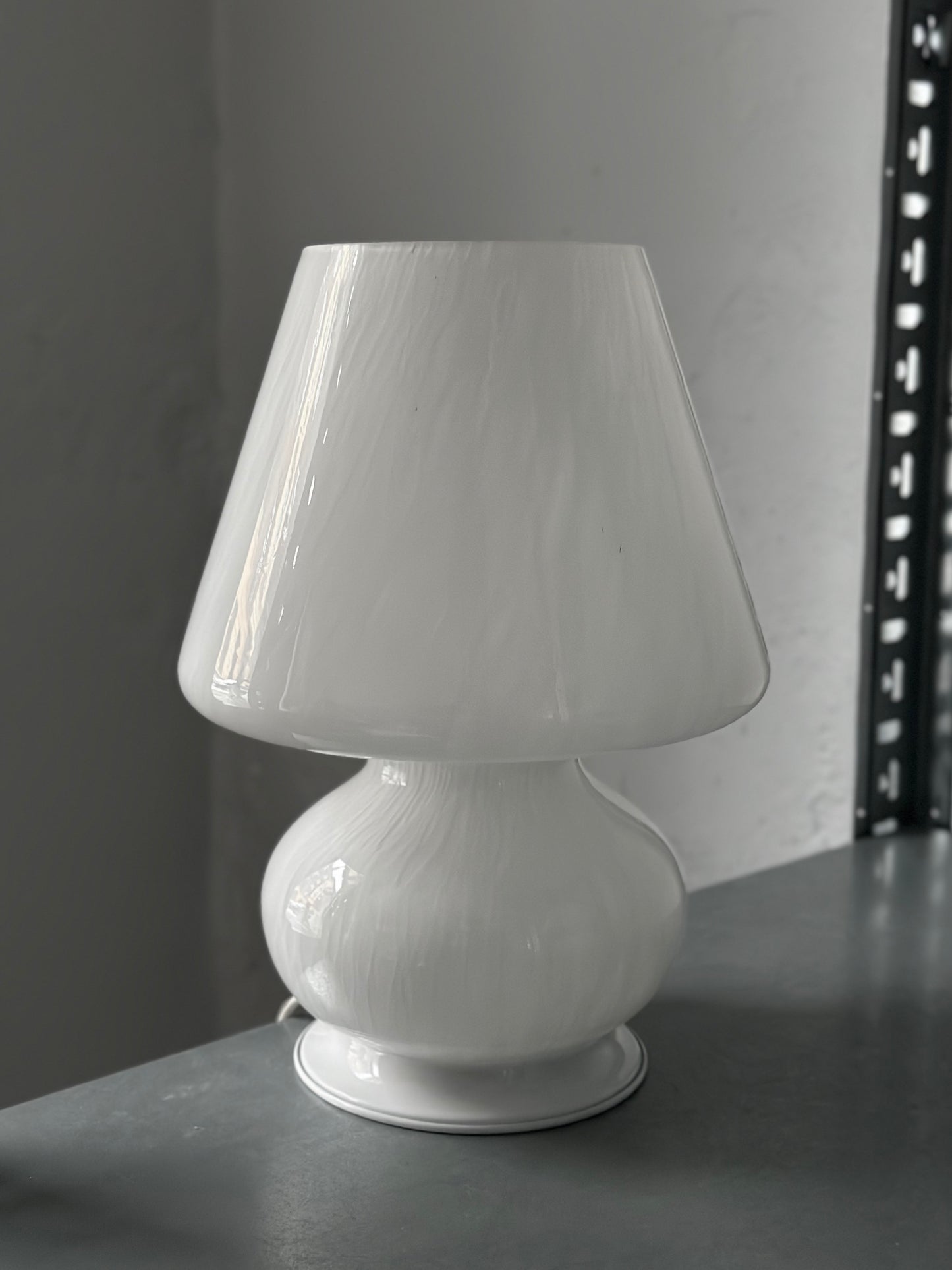 Vintage Murano Marmoreret Mushroom Lampe