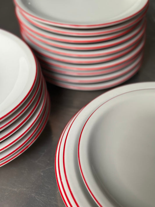 Italiensk Bistro Stel - Rød Kant