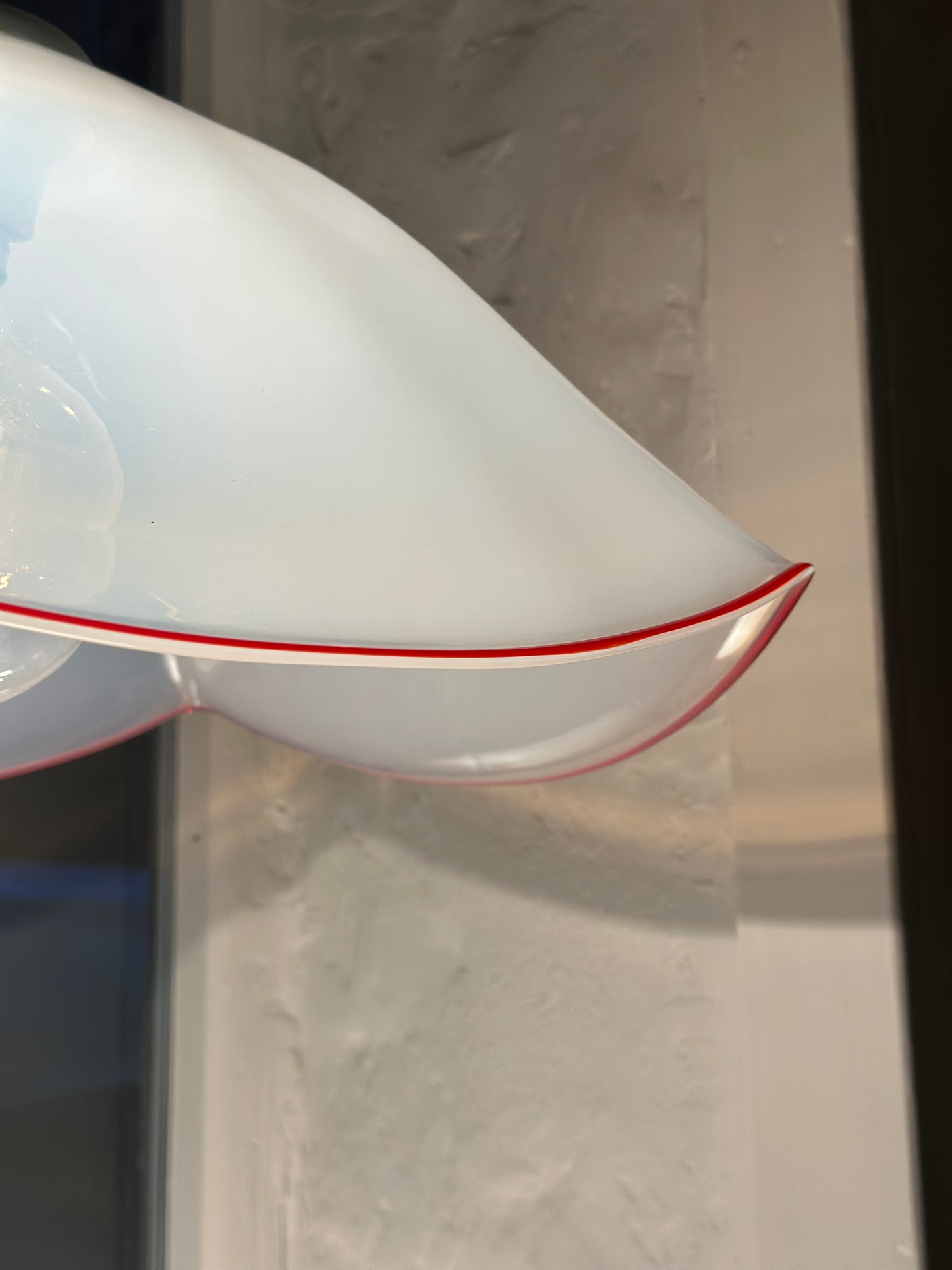 Vintage Murano Pendel - Rød Kant