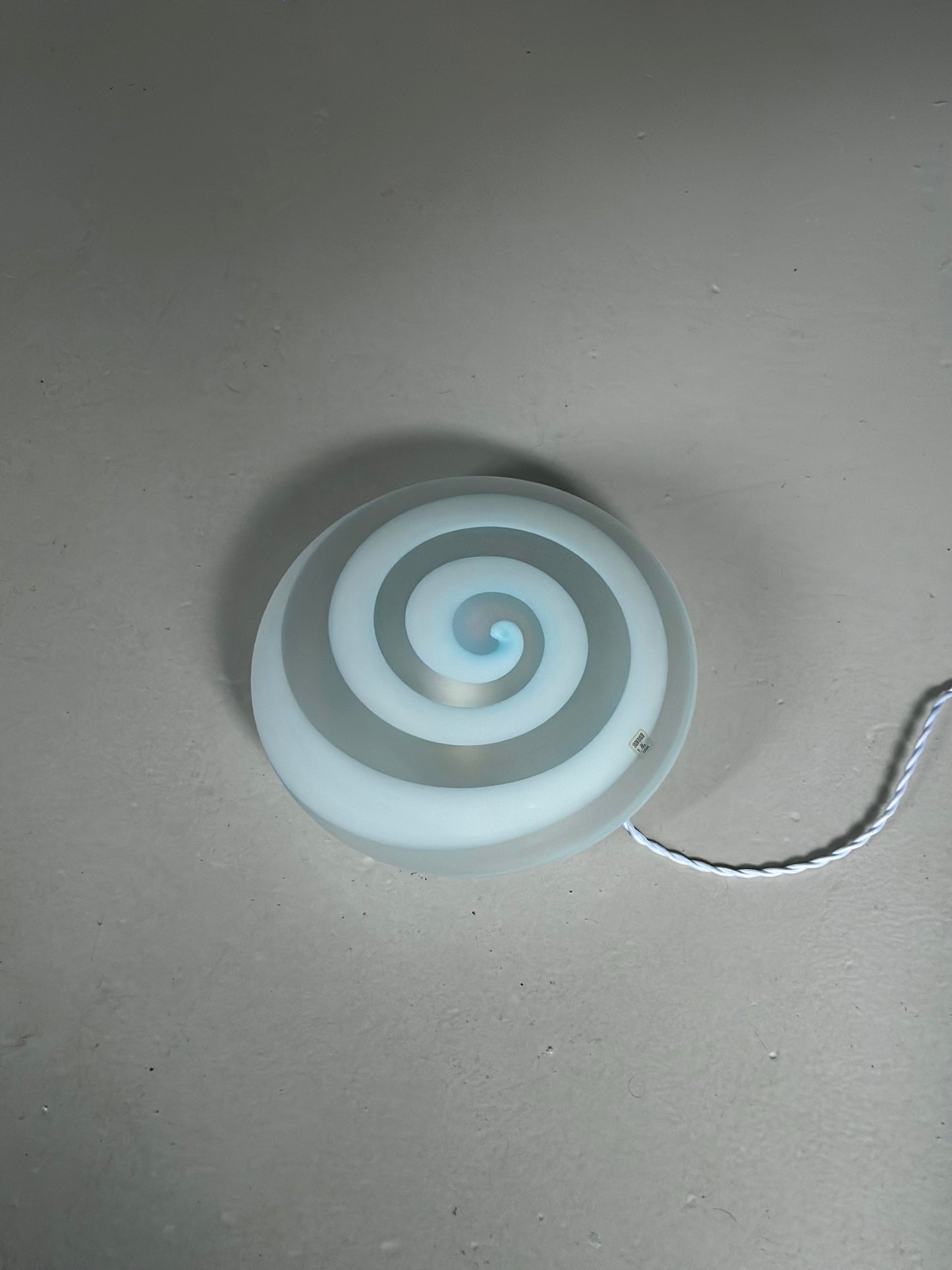 Vintage Murano Swirl Plafond - Lyseblå