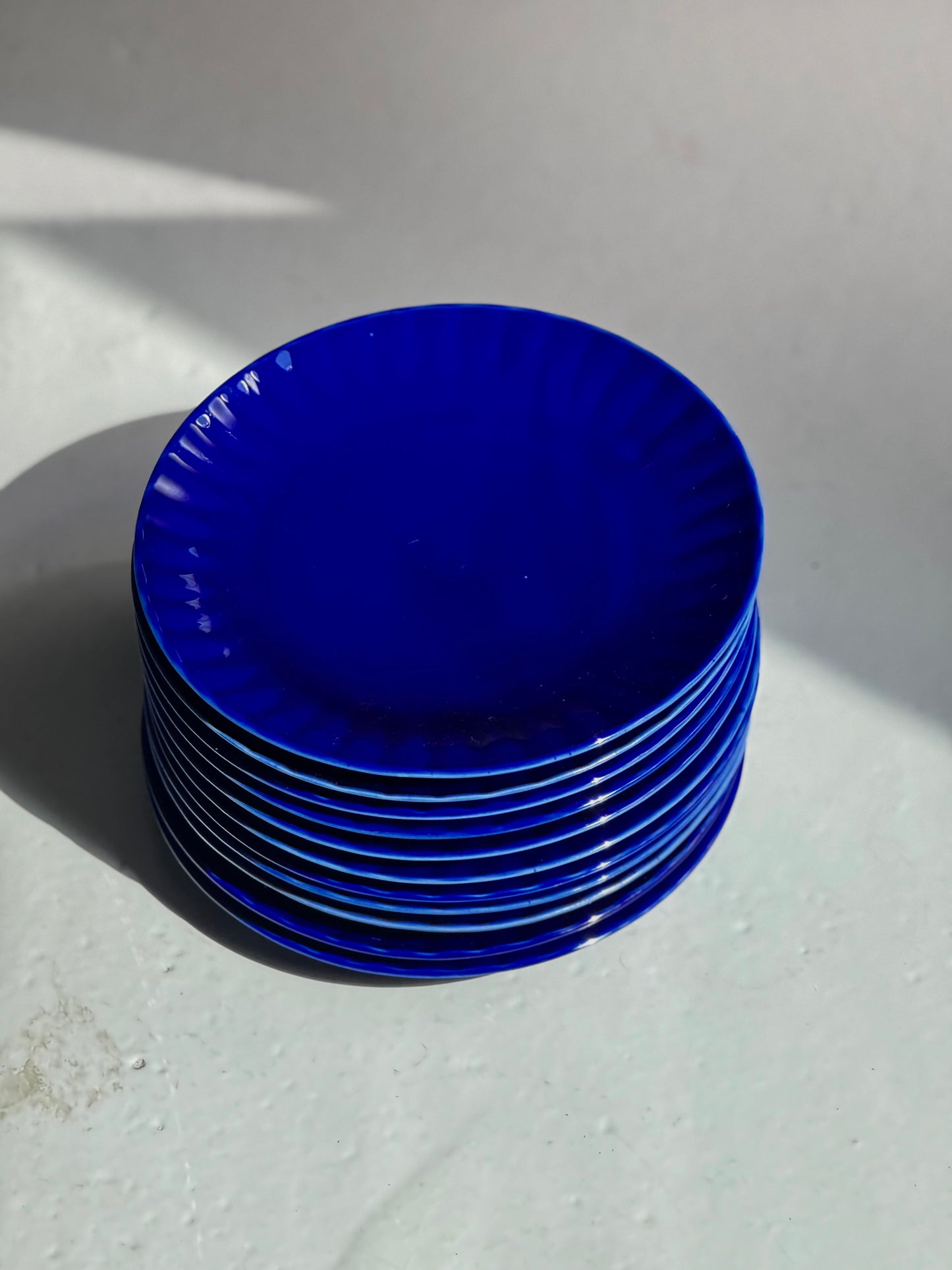 Koboltblå Frokost Tallerkener