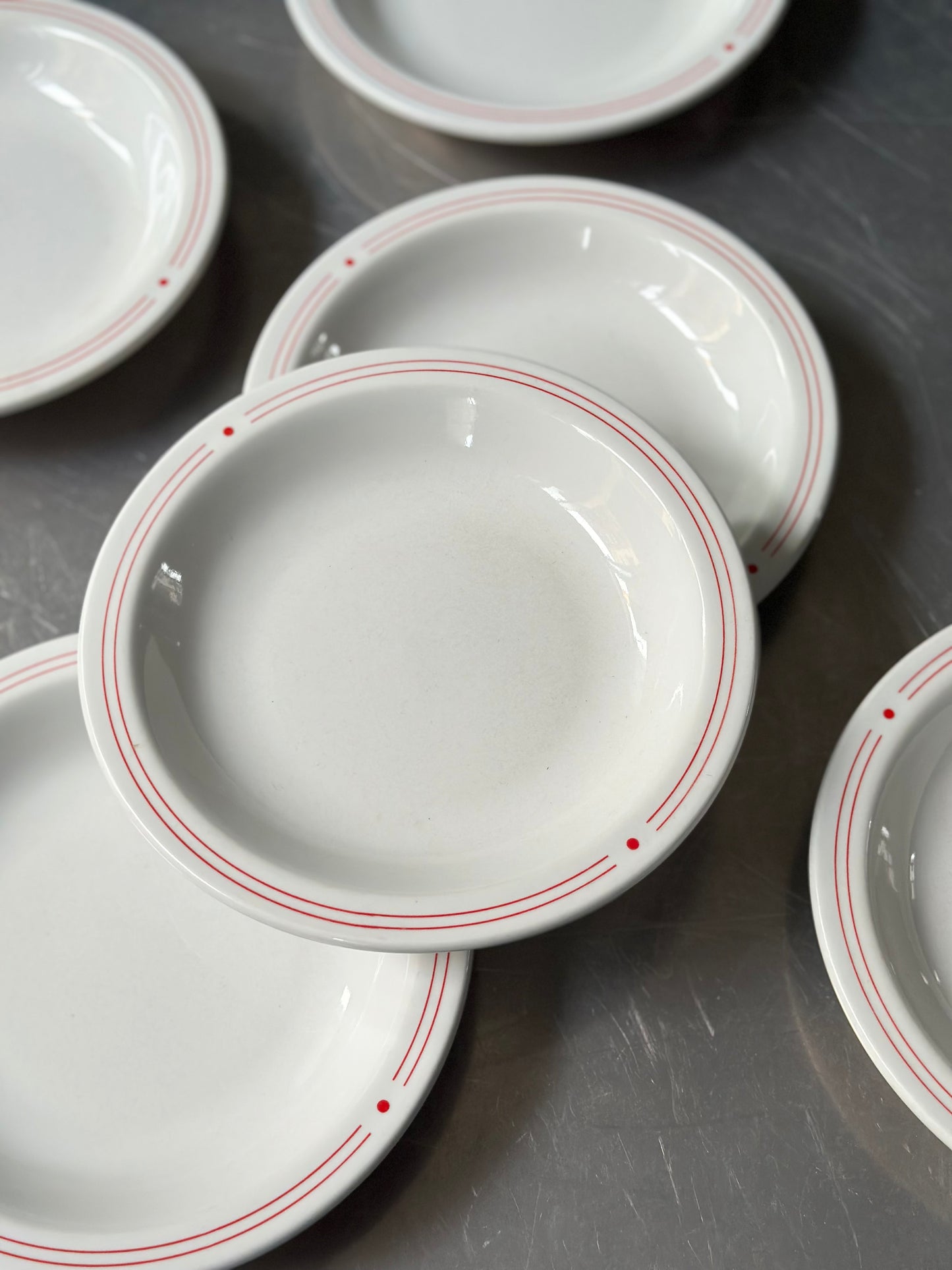 Italiensk Bistro Stel - Rød Dobbeltkant