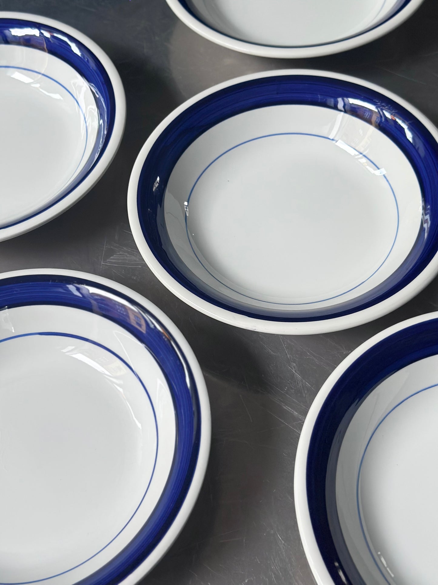 Blåt Italiensk Vintage Bistro Stel