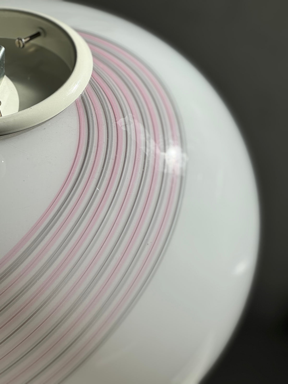 Vintage Murano - Lyserød Swirl Pendel Ø40 cm