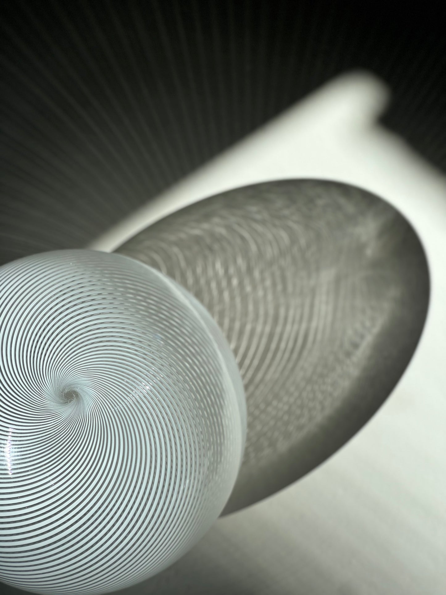 Vintage Murano Swirl Pendel - Krom Ophæng