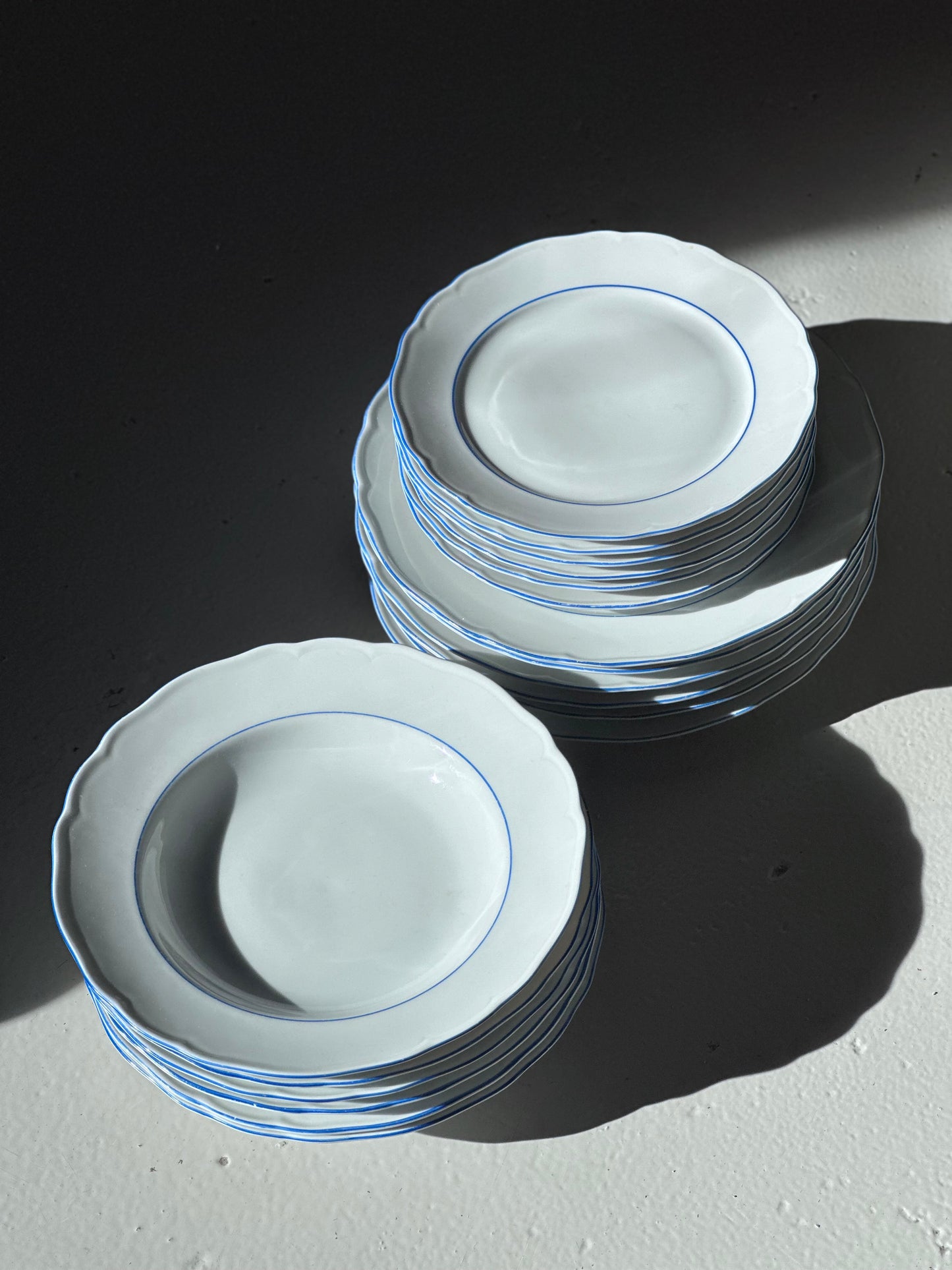 Vintage Bistro Tallerkener Blå