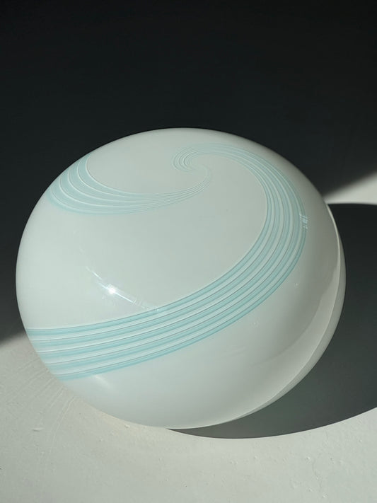 Vintage Murano Swirl Pendel - Lyseblå