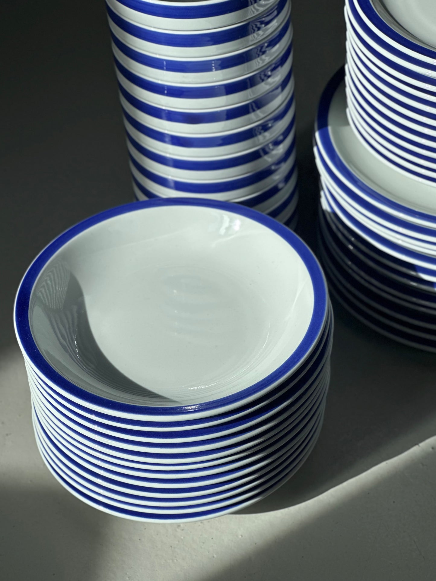 Vintage Bistro Stel - Blå Tyk Kant