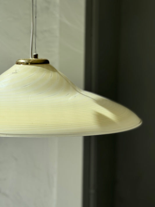 Vintage Murano Pendel - Creme/Lysegul