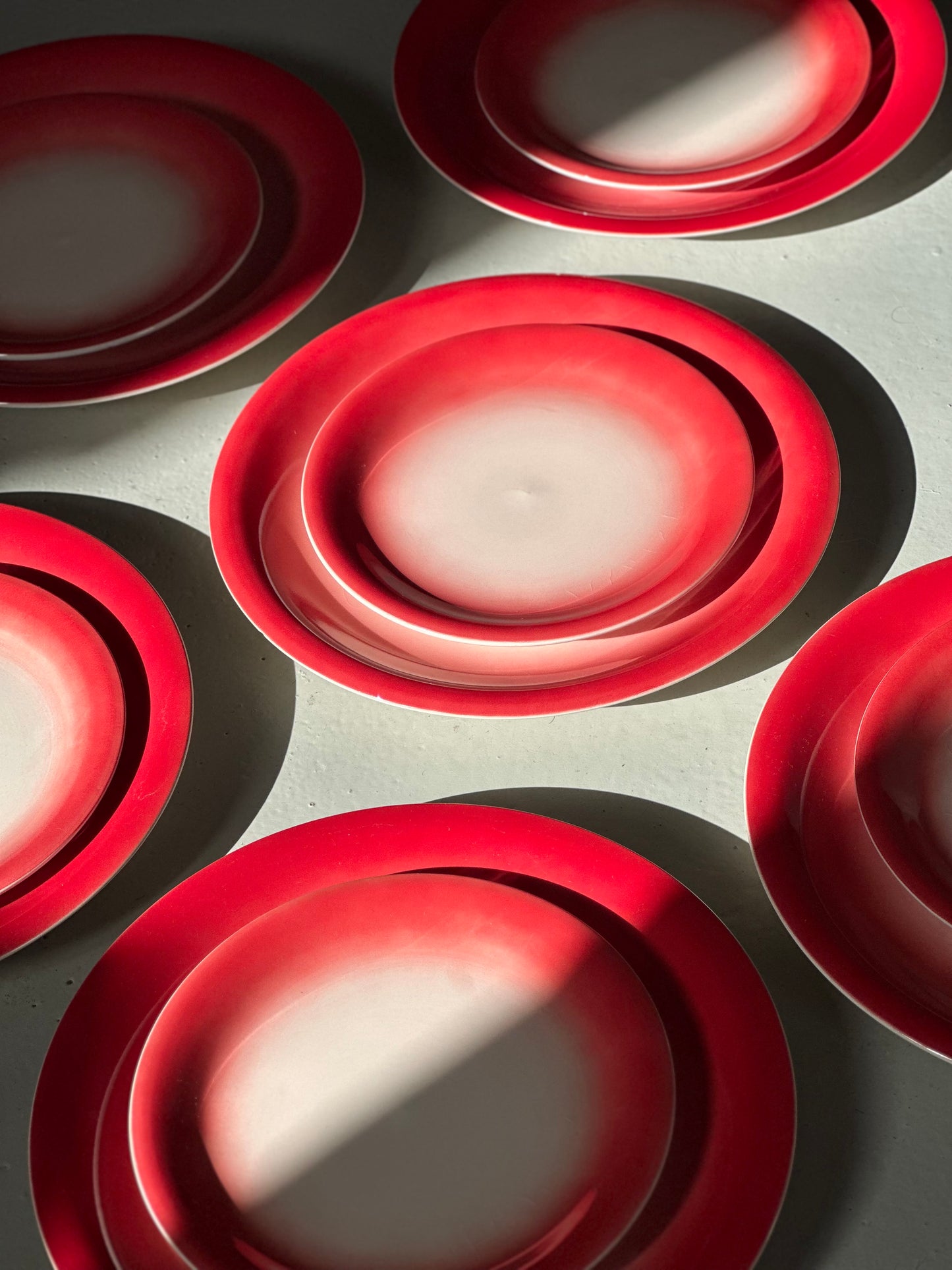 Røde Fade Tallerkener