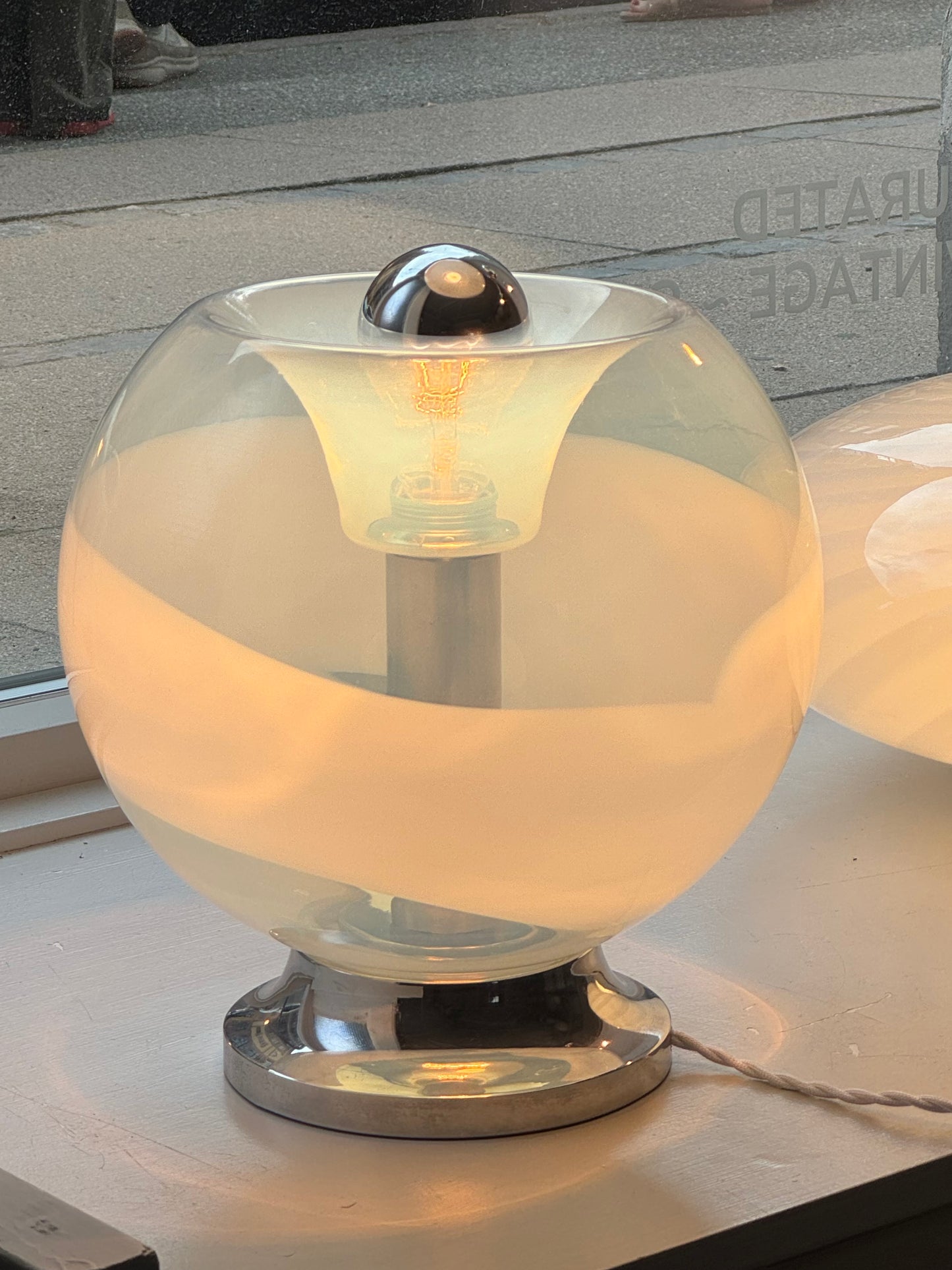 Vintage Murano x Krom Bordlampe