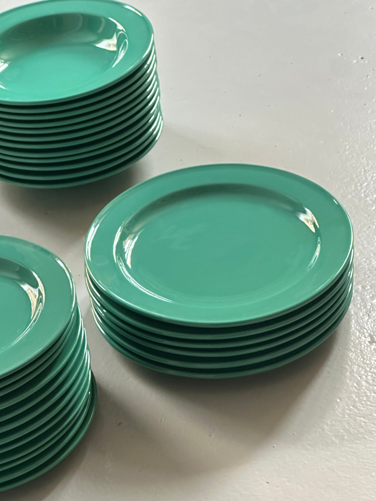 Chunky Italienske Vintage Tallerkener - Grøn