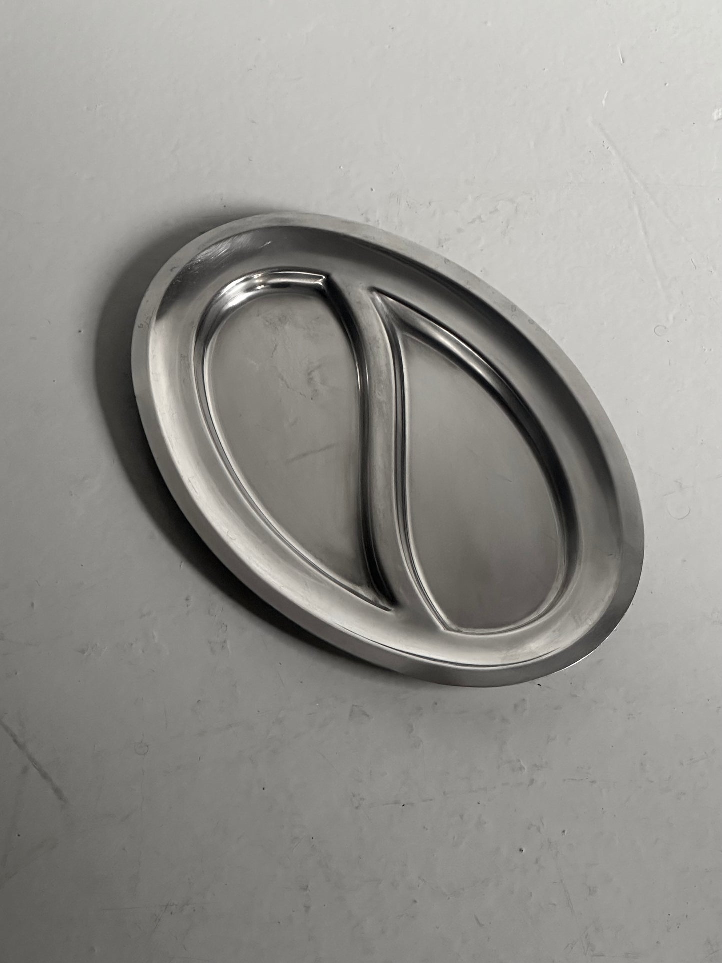 Italiensk Vintage Stål Fad #4