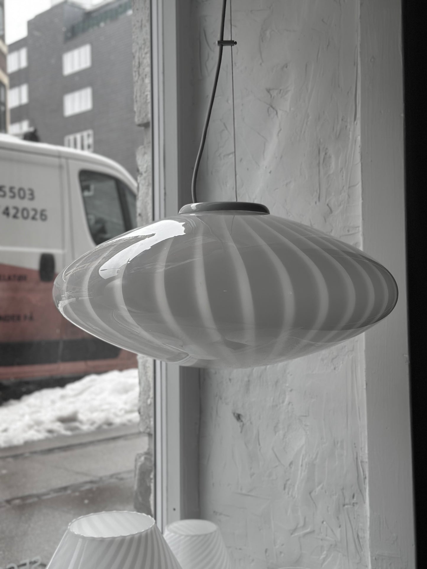 Vintage Murano Stribet Pendel