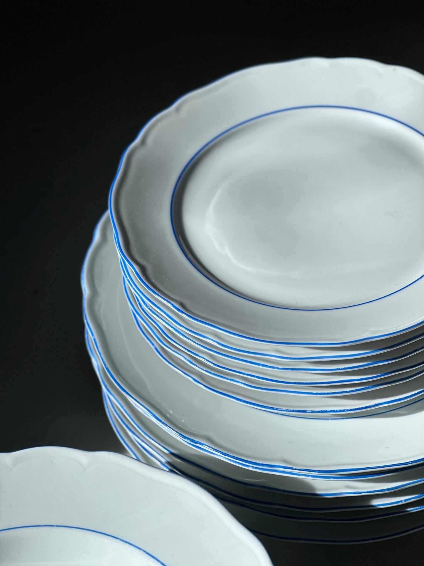 Vintage Bistro Tallerkener Blå