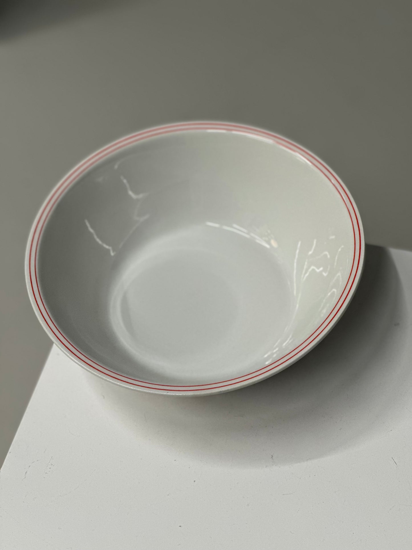 Italienske Bistro Tallerkener - Rød Dobbeltkant